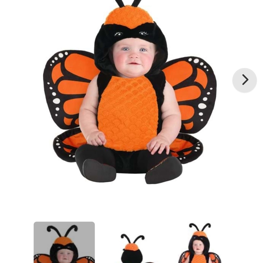 Orange and Black Butterfly Baby Costume